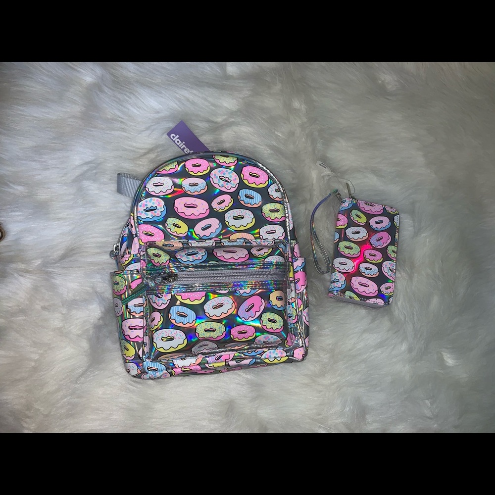 NWT - mini donut backpack with wallet 🍩
